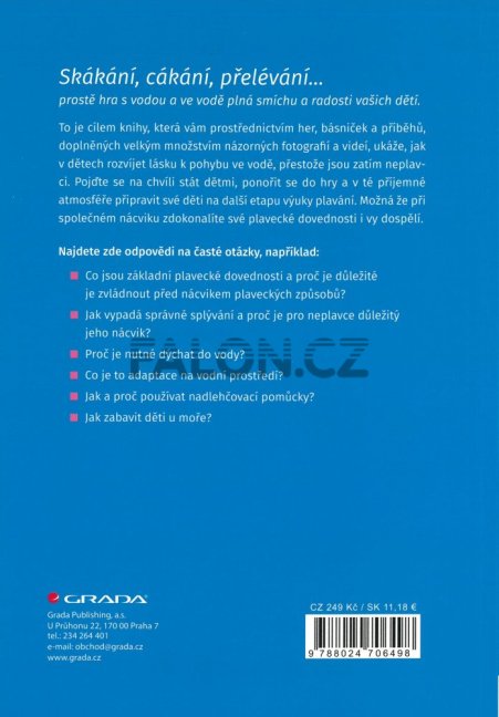 Děti ve vodě: Od jednoho roku do čtyř let - záda