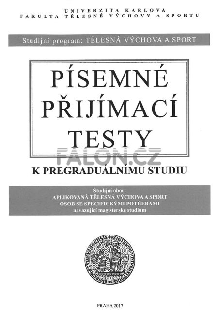 Písemné přijímací testy APTV - titulka