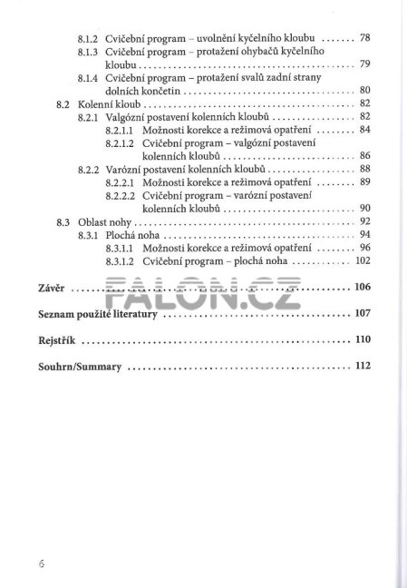 Zdravotně kompenzační cvičení - obsah 2